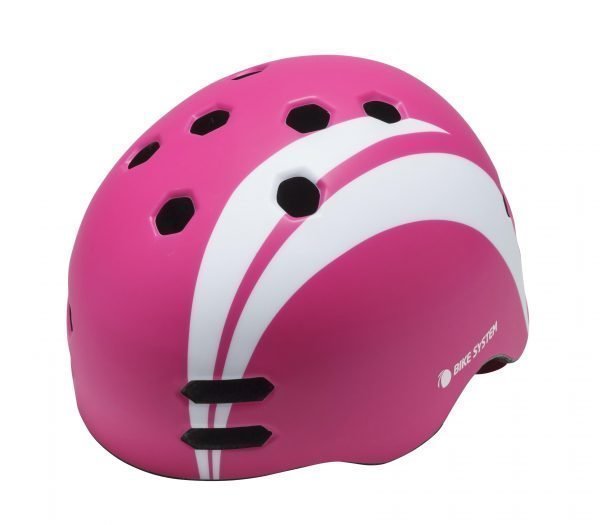 Bike System Junior Pink Sail S 50-55 Cm Wh.Design Pinkki-Valkoinen Pyöräilykypärä