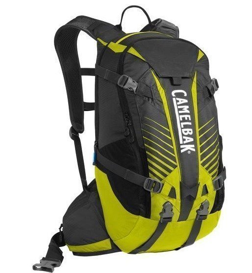 Camelbak KUDU 18L harmaa / lime pyöräilyreppu selkäpanssarilla