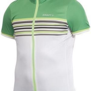 Performance Bike Stripe Jersey M kirkkaan vihreä/valkoinen