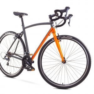 Romet Mistral Cross 28'' 16-Vaihteinen Cyclocross Pyörä Harmaa Oranssi