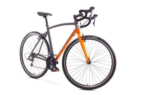 Romet Mistral Cross 28'' 16-Vaihteinen Cyclocross Pyörä Harmaa Oranssi