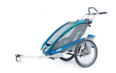 Thule Chariot CX 1 ja pyöräilypaketti (yhdelle lapselle) Sininen